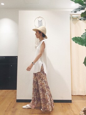 福本 茉以さん（レディース・160cm）の夏コーディネート