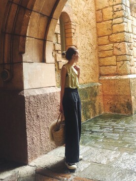 福本 茉以さん（レディース・160cm）の夏コーディネート