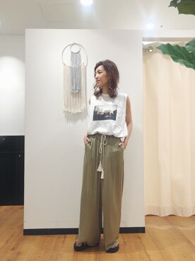 福本 茉以さん（レディース・160cm）の夏コーディネート