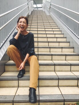 福本 茉以さん（レディース・160cm）の秋コーディネート