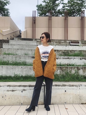 福本 茉以さん（レディース・160cm）の秋コーディネート