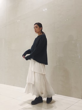 福本 茉以さん（レディース・160cm）の冬コーディネート