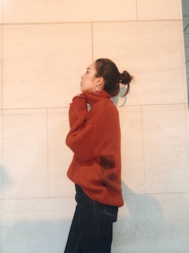 福本 茉以さん（レディース・160cm）の冬コーディネート