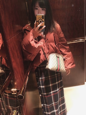 「snidel」｜「アイテム（ダウンジャケット/コート）」を使った、runmrさん（レディース・160cm）の冬コーディネート