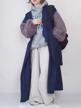 「Handmade（ハンドメイド）のアイテム（ジャケット/アウター）」を使った、tomomiさん（レディース・151cm）の春コーディネート