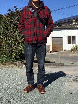 「レッドウィング」｜「アイテム（その他アウター）」を使った、Akira0127さん（メンズ・174cm）の冬コーディネート
