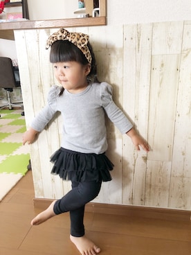 「アイテム（スカート）」を使った、hanetoraさん（キッズ・90cm）の秋コーディネート