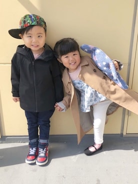 「UNIQLO（ユニクロ）のアイテム（マウンテンパーカー）」を使った、hanetoraさん（キッズ・100cm）の冬コーディネート
