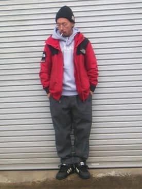 「ニットキャップ」｜「アイテム（マウンテンパーカー）」を使った、psychojunkyさん（メンズ・170cm）の冬コーディネート