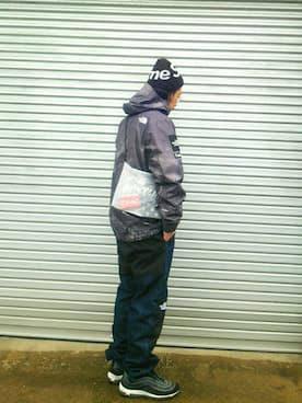 「ニットキャップ」｜「アイテム（マウンテンパーカー）」を使った、psychojunkyさん（メンズ・170cm）の冬コーディネート