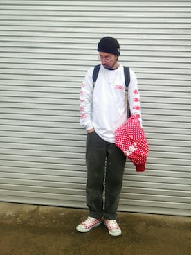 「ニットキャップ」｜「アイテム（スタジャン）」を使った、psychojunkyさん（メンズ・170cm）の冬コーディネート
