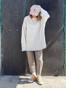 「チャックテイラー」｜「アイテム（その他）」を使った、MaKiさん（レディース・160cm）の春コーディネート