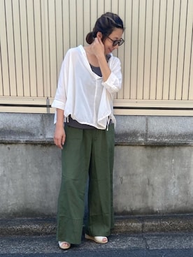 「Luz Llena (glifeed） （ラズレナグリフィード）のアイテム」を使った、MaKiさん（レディース・160cm）の春コーディネート