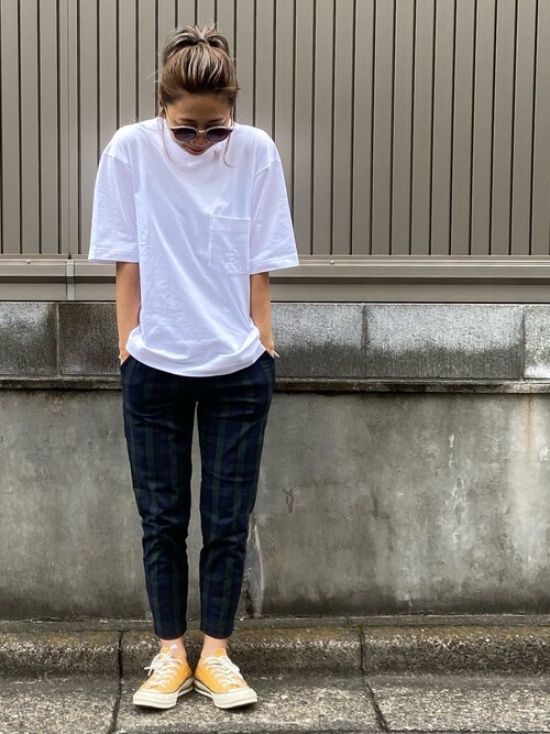 Maki ユニクロのtシャツ カットソーを使ったコーディネート Wear