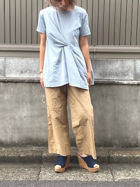 「Harriss（ハリス）のアイテム」を使った、MaKiさん（レディース・160cm）の夏コーディネート