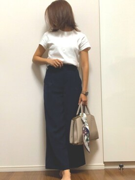 「KATHARINE ROSS（キャサリンロス）のアイテム（バッグ）」を使った、Remiさん（レディース・153cm）の秋コーディネート