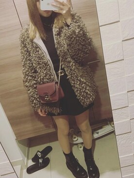 「Dr. Martens（ドクターマーチン）のドクターマーチン QUAD RETRO JADON 8EYE BOOT 厚底ブーツ（ブーツ、ブラック系）」を使った、nakkさん（レディース・165cm）の冬コーディネート