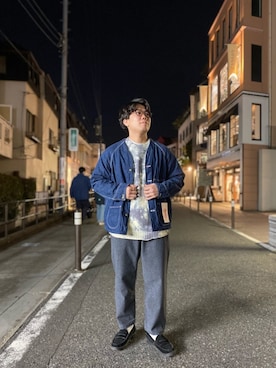 「MANASTASH（マナスタッシュ）のアイテム（ニット/セーター）」を使った、abe太さん（メンズ・169cm）の冬コーディネート