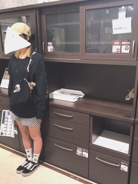 「SKULLSKATES」｜びすこさん（レディース・163cm）の秋コーディネート