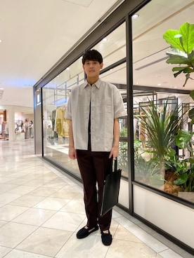 「La Manual Alpargatera（マヌアル・アルパルガテラ）のアイテム」を使った、カネミツさん（メンズ・181cm）の春コーディネート
