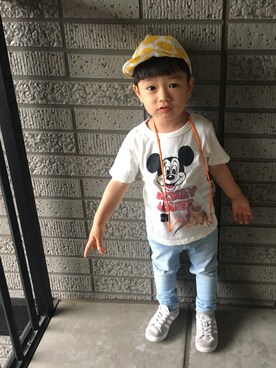 「ミッキーT」｜「アイテム（福袋/福箱）」を使った、*Amane𓃰*さん（キッズ・90cm）の春コーディネート