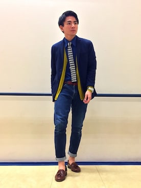 「COMME CA ISM（コムサイズム）のアイテム（フォーマルスーツ/小物）」を使った、むふぁささん（メンズ・171cm）の冬コーディネート