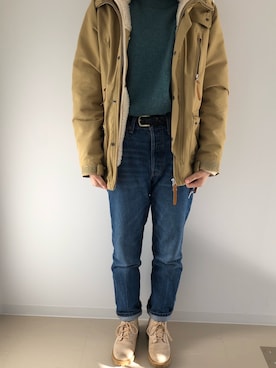 「大学生コーデ」｜「アイテム（マウンテンパーカー）」を使った、ᴍɪᴋᴜさん（レディース・163cm）の冬コーディネート