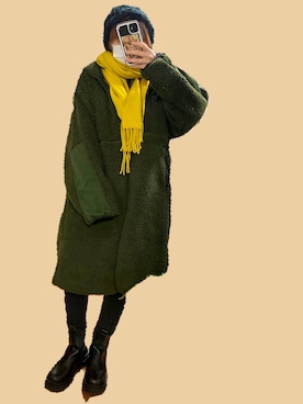 「made in standard （メイドインスタンダード）のアイテム」を使った、momoさん（レディース・154cm）の冬コーディネート