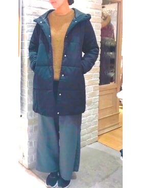 「gray」｜「アイテム（ブルゾン）」を使った、石松みさ恵さん（レディース・164cm）の冬コーディネート