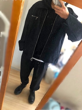 「カフスイージーパンツ」｜「アイテム（ジャケット/アウター）」を使った、シゲさん（メンズ・169cm）の春コーディネート