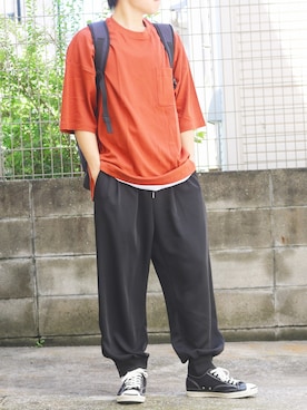「mobus（モーブス）のアイテム」を使った、シゲさん（メンズ・169cm）の春コーディネート