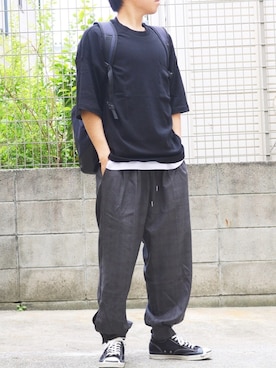 「mobus（モーブス）のアイテム」を使った、シゲさん（メンズ・169cm）の春コーディネート