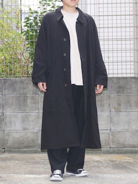 「秋のマイ旬スタイル」｜「アイテム（ステンカラーコート）」を使った、シゲさん（メンズ・169cm）の秋コーディネート