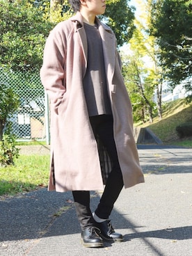 「shiki tokyo（シキトウキョウ）のアイテム（トレンチコート）」を使った、シゲさん（メンズ・170cm）の秋コーディネート
