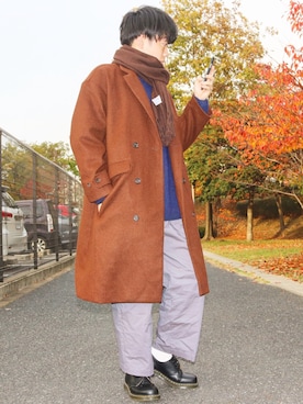 「マフラー」｜「アイテム（セットアップ）」を使った、シゲさん（メンズ・170cm）の秋コーディネート