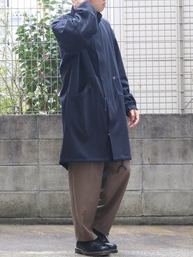 「春めきシューズ」｜「アイテム（モッズコート）」を使った、シゲさん（メンズ・170cm）の春コーディネート