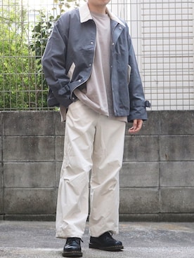 「epnok」｜「アイテム（ブルゾン）」を使った、シゲさん（メンズ・170cm）の春コーディネート