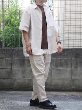 「nowm（ノウム）のアイテム（ジャケット/アウター）」を使った、シゲさん（メンズ・170cm）の春コーディネート