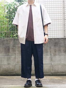 「nowm（ノウム）のアイテム（ジャケット/アウター）」を使った、シゲさん（メンズ・170cm）の夏コーディネート