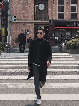 「streetsnap」｜「アイテム（ジャケット/アウター）」を使った、yjkaiさん（メンズ・172cm）の冬コーディネート