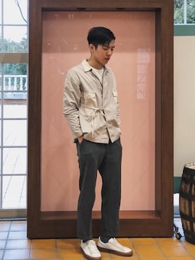 「Bread & Boxersのアイテム」を使った、yjkaiさん（メンズ・172cm）の冬コーディネート