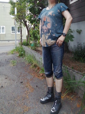 「MARITHE + FRANCOIS GIRBAUD（マリテフランソワジルボー）のアイテム（パンツ）」を使った、Chikako  Yamamotoさん（レディース・163cm）の夏コーディネート