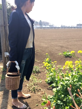 「カコバッグ」｜「アイテム（トレンチコート）」を使った、nanaさん（レディース・158cm）の春コーディネート