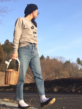 「ミッキー」｜「アイテム（バレエシューズ）」を使った、nanaさん（レディース・158cm）の春コーディネート