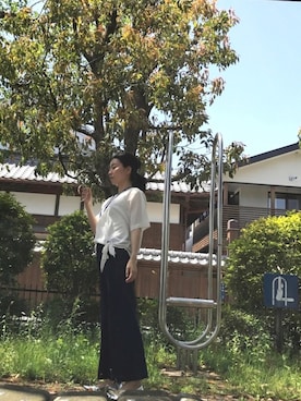 「FREE’S PHRASE（フリーズフレーズ）のアイテム」を使った、nanaさん（レディース・158cm）の春コーディネート
