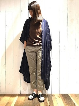 「JOURNAL STANDARD LUXE（ジャーナルスタンダード　ラックス）のアイテム（ワンピース/ドレス）」を使った、journal standard luxe 表参道店スタッフさん（レディース・160cm）の夏コーディネート