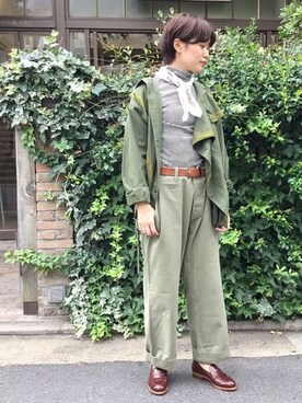 「JOURNAL STANDARD LUXE（ジャーナルスタンダード　ラックス）のアイテム（パンツ）」を使った、journal standard luxe 表参道店スタッフさん（レディース・164cm）の夏コーディネート