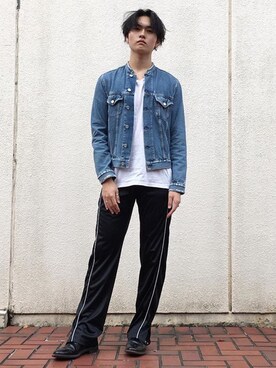 「Acne Studios（アクネストゥディオズ）のアイテム（デニムジャケット）」を使った、ぴろさん（メンズ・184cm）の秋コーディネート