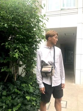 「BEN DAVIS（ベンデイビス）のアイテム（バッグ）」を使った、ゆっちさん（メンズ・178cm）の夏コーディネート