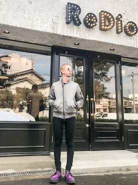 「GEORGE COX（ジョージコックス）のアイテム（その他シューズ）」を使った、マサカドショウタさん（メンズ・170cm）の秋コーディネート